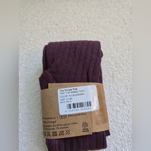 NWT! The Simple Folk, The Ribbed Tight, Huckleberry, Size 0-12mths - Picture 5 of 5